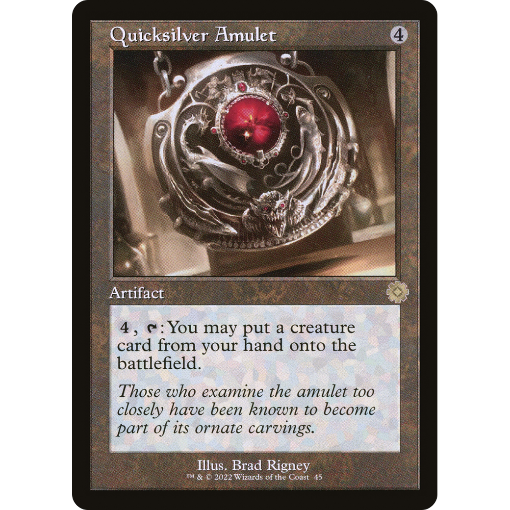 Quicksilver Amulet (BRR-045) - The Brothers' War Retro Artifacts Foil
