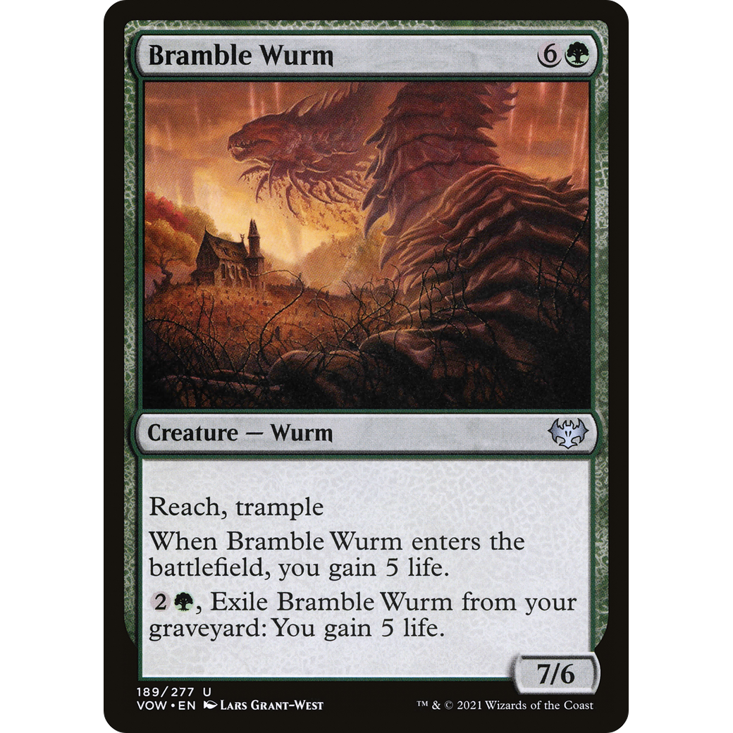 Bramble Wurm (VOW-189) - Innistrad: Crimson Vow Foil