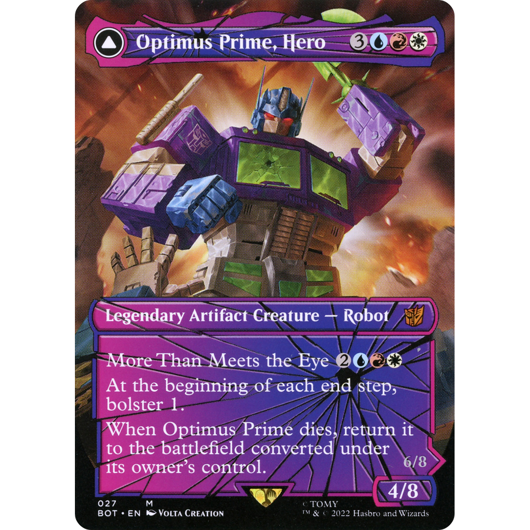 Optimus Prime, Hero (Shattered Glass) (BOT-027) - Transformers: (shatteredglass, convertdfc) (Borderless)
