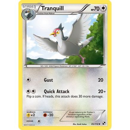 Tranquill 85/114 - Black and White Reverse Holofoil