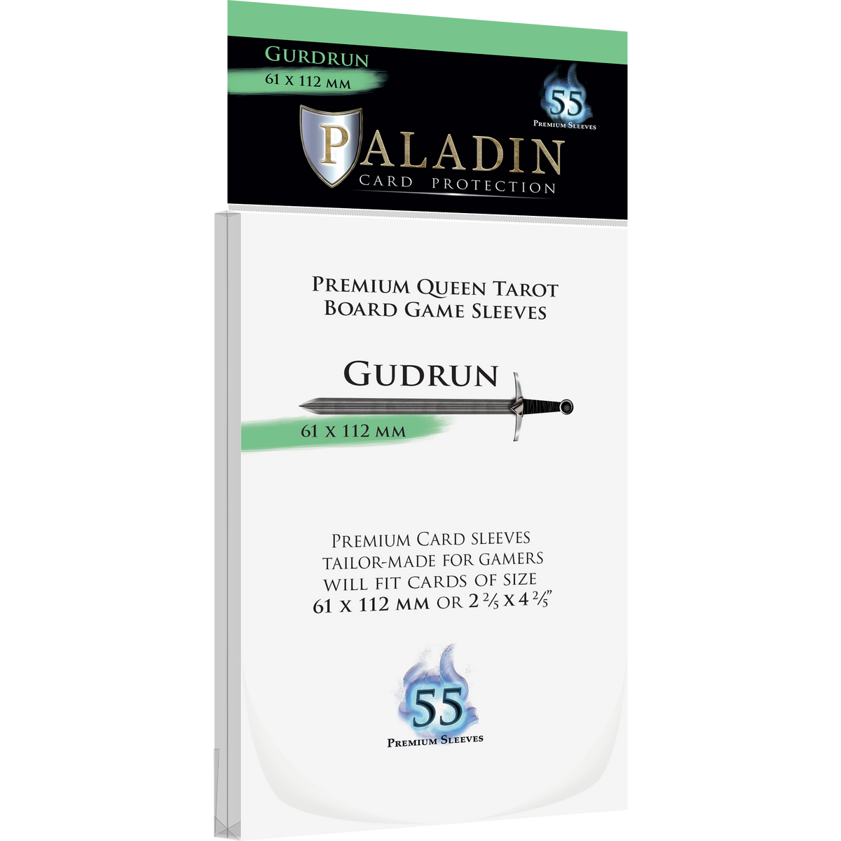 Paladin Card Protectors - Clear Gloss Large Sizes: Gudrun – 61x112mm