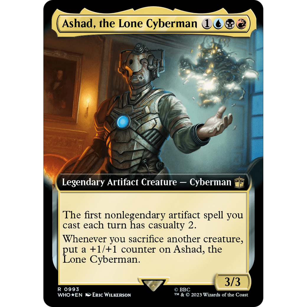 Ashad, the Lone Cyberman (Extended Art) (Surge Foil) (WHO-993) - Doctor Who: (Extended Art) Foil