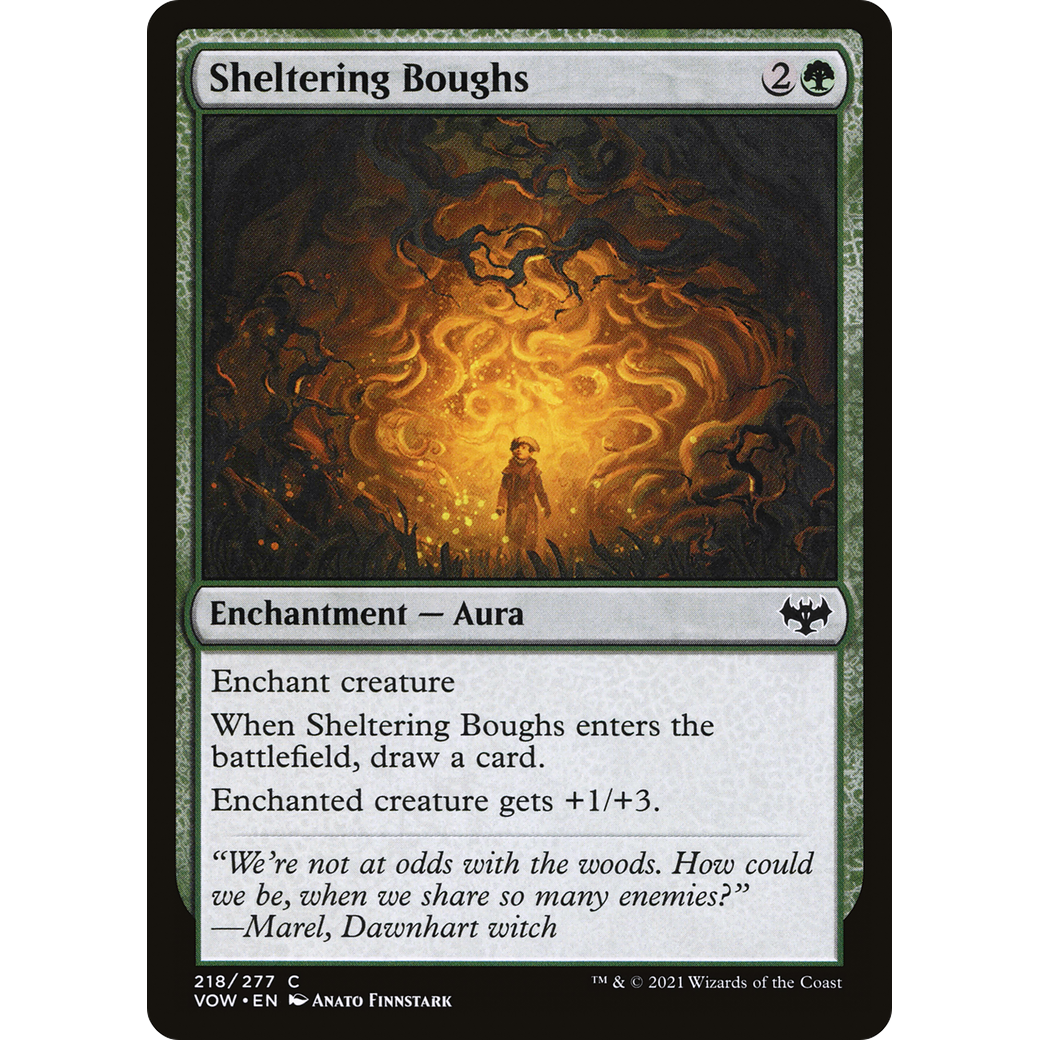 Sheltering Boughs (VOW-218) - Innistrad: Crimson Vow Foil