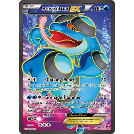 Seismitoad EX (106 Full Art) 106/111 - XY  Furious Fists Holofoil