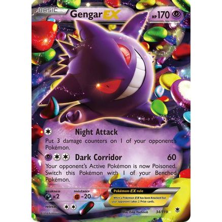 Gengar EX 34/119 - XY  Phantom Forces Holofoil