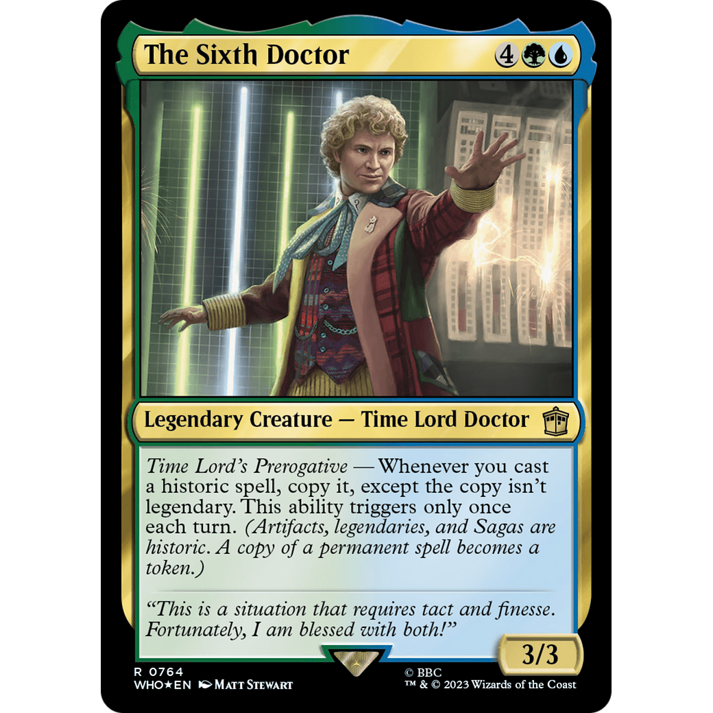 The Sixth Doctor (Surge Foil) (WHO-764) - Doctor Who Foil