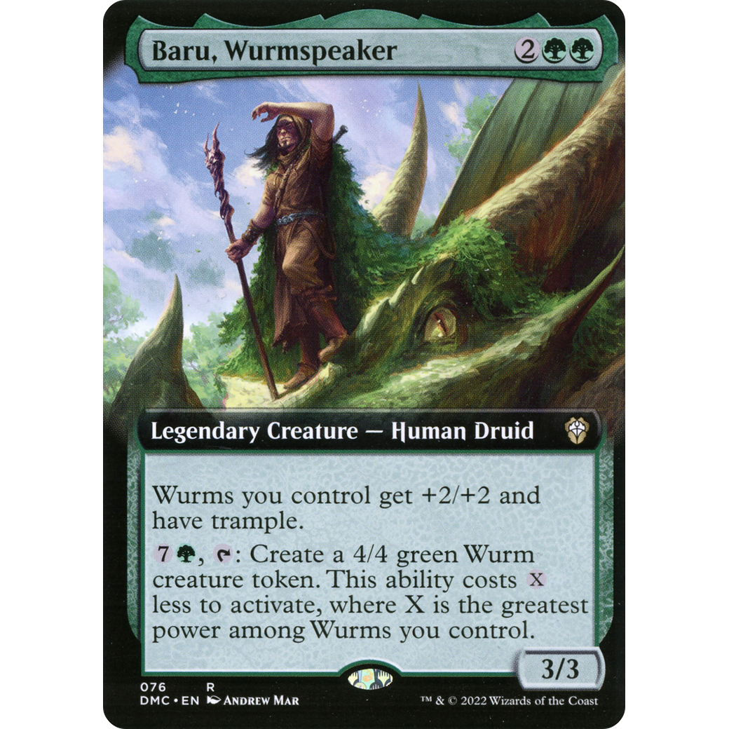 Baru, Wurmspeaker (Extended Art) (DMC-076) - Dominaria United Commander: (Extended Art) Foil