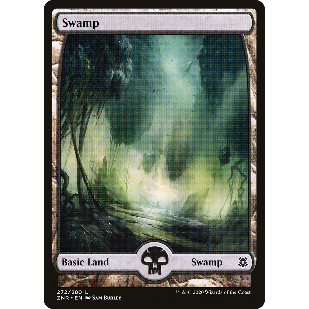 Swamp (272) - Full Art (ZNR-272) - Zendikar Rising: (Full Art) Foil