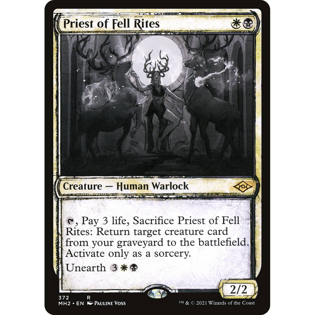 Priest of Fell Rites (Showcase) (MH2-372) - Modern Horizons 2: (Showcase)