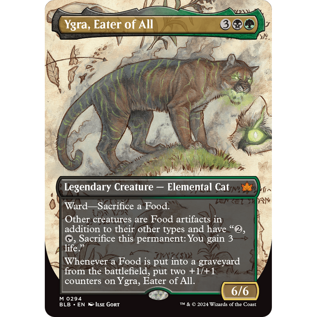 Ygra, Eater of All (BLB-294) - Bloomburrow: (Showcase) (Borderless) Foil