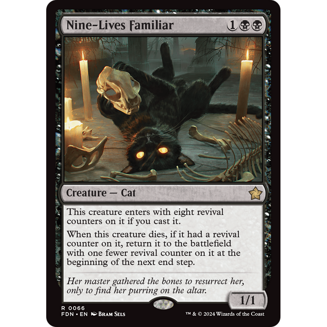 Nine-Lives Familiar (FDN-066) - Foundations Foil