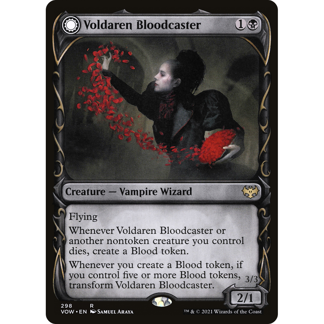 Voldaren Bloodcaster (Showcase) (VOW-298) - Innistrad: Crimson Vow: (Showcase, Double Faced Transform) Foil