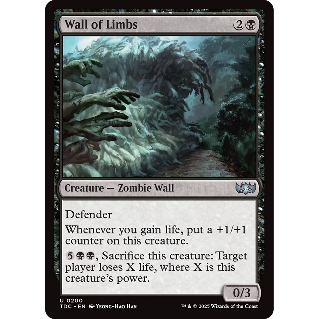 Wall of Limbs (TDC-200) - Commander: Tarkir: Dragonstorm