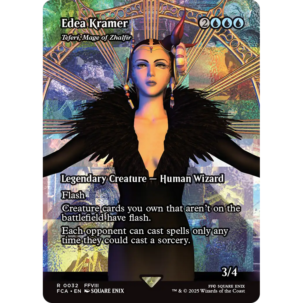Edea Kramer - Teferi, Mage of Zhalfir (Showcase) (FCA-032) - FINAL FANTASY: Through the Ages / Edea Kramer (Borderless) Foil