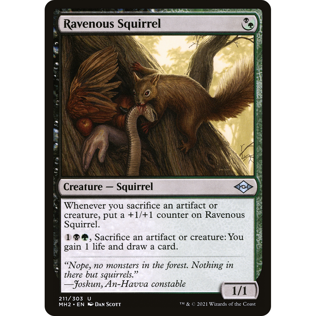 Ravenous Squirrel (MH2-211) - Modern Horizons 2 Foil