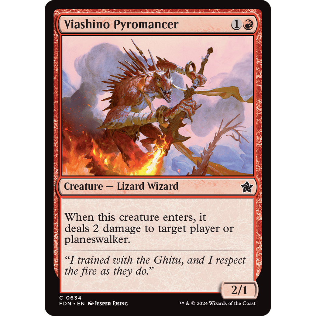 Viashino Pyromancer (FDN-634) - Foundations