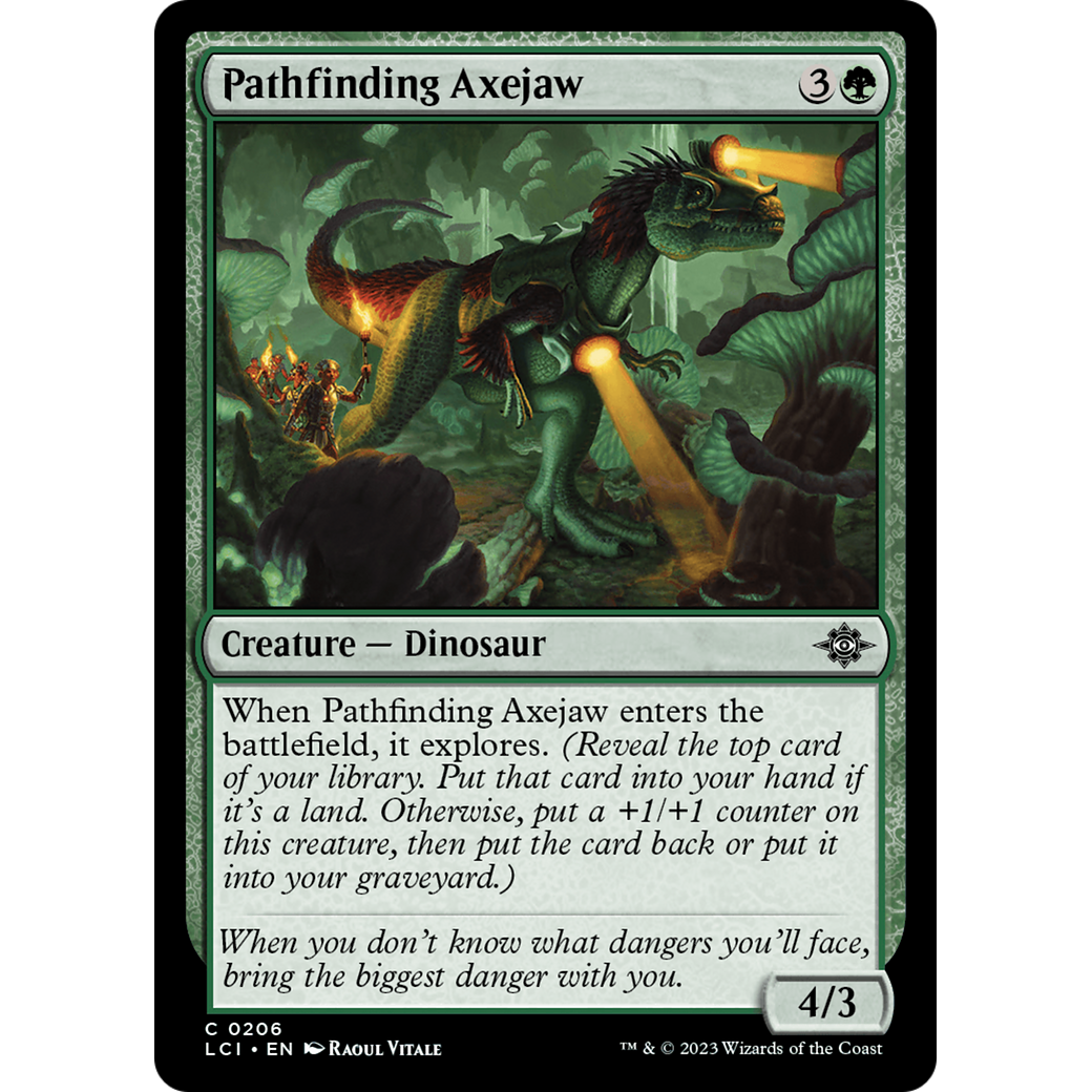 Pathfinding Axejaw (LCI-206) - The Lost Caverns of Ixalan
