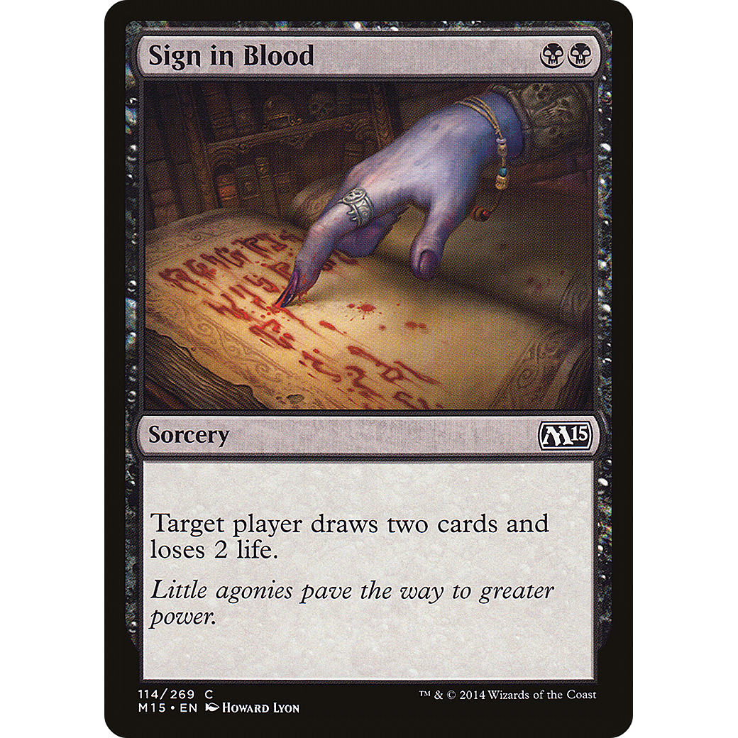 Sign in Blood (M15-114) - Magic 2015 Foil