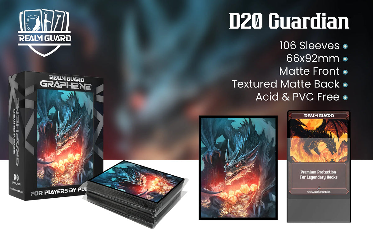 Realm Guard: Graphene Art Sleeves - D20 Guardian