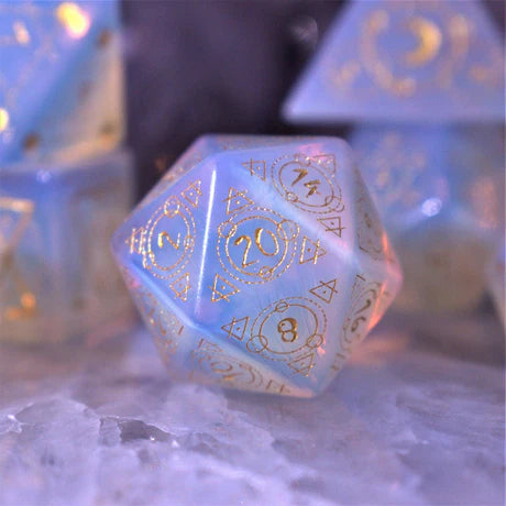 Misty Mountain - Spellcaster: Opalite - 7-set Stone Dice