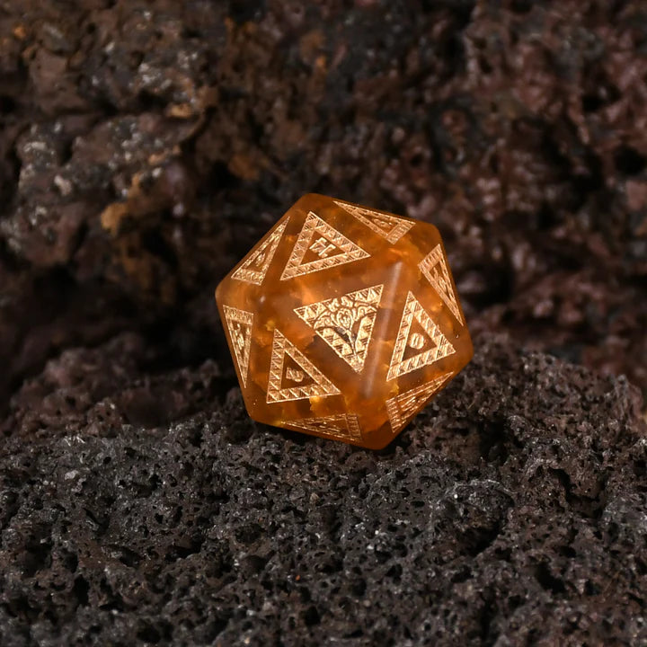 Misty Mountain - Polynesian Lava: Dice Around the World Collection - 7-set Glass Dice