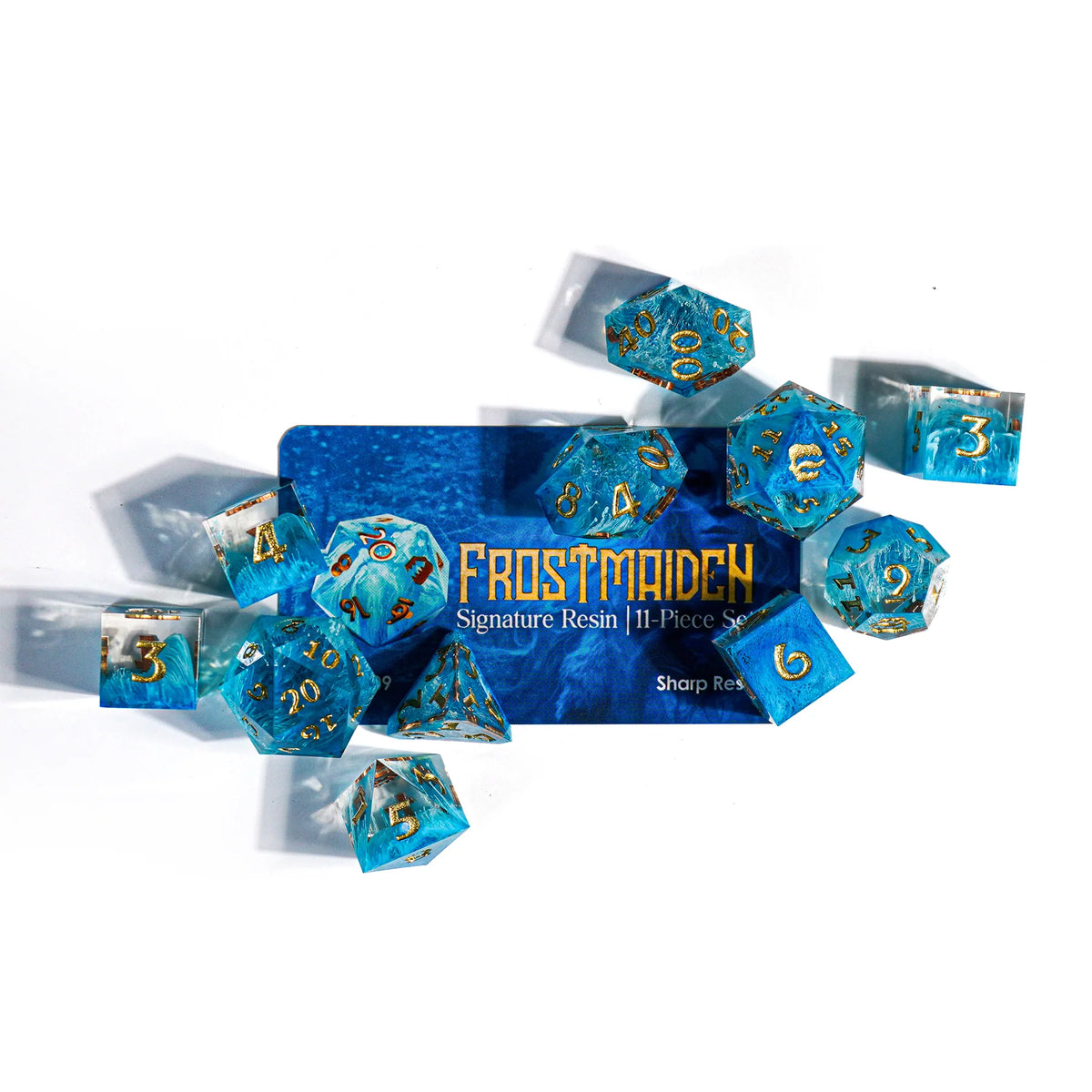 Mimic Dice: Frost Maiden 11pc Signature Resin Set