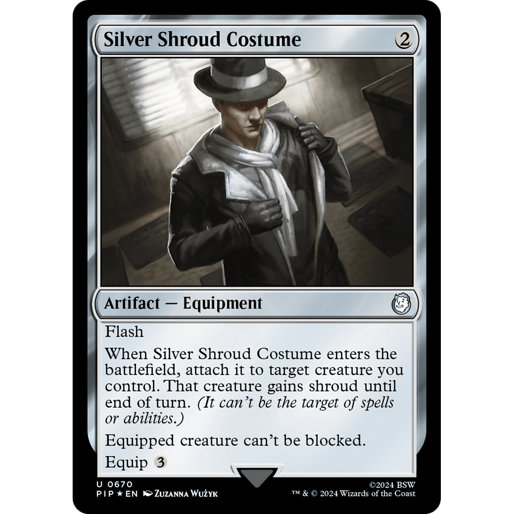 Silver Shroud Costume (PIP-670) - Fallout Foil