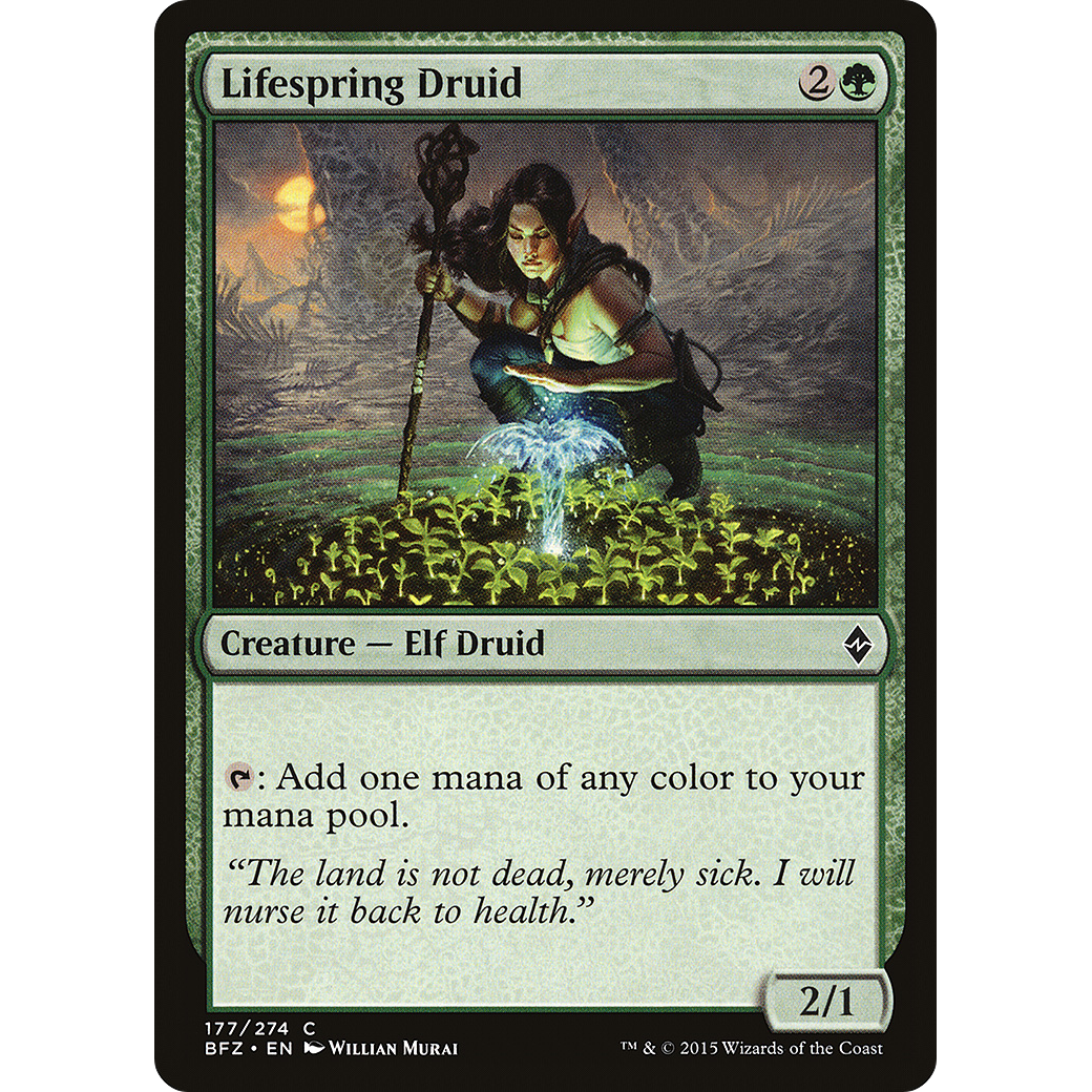 Lifespring Druid (BFZ-177) - Battle for Zendikar Foil