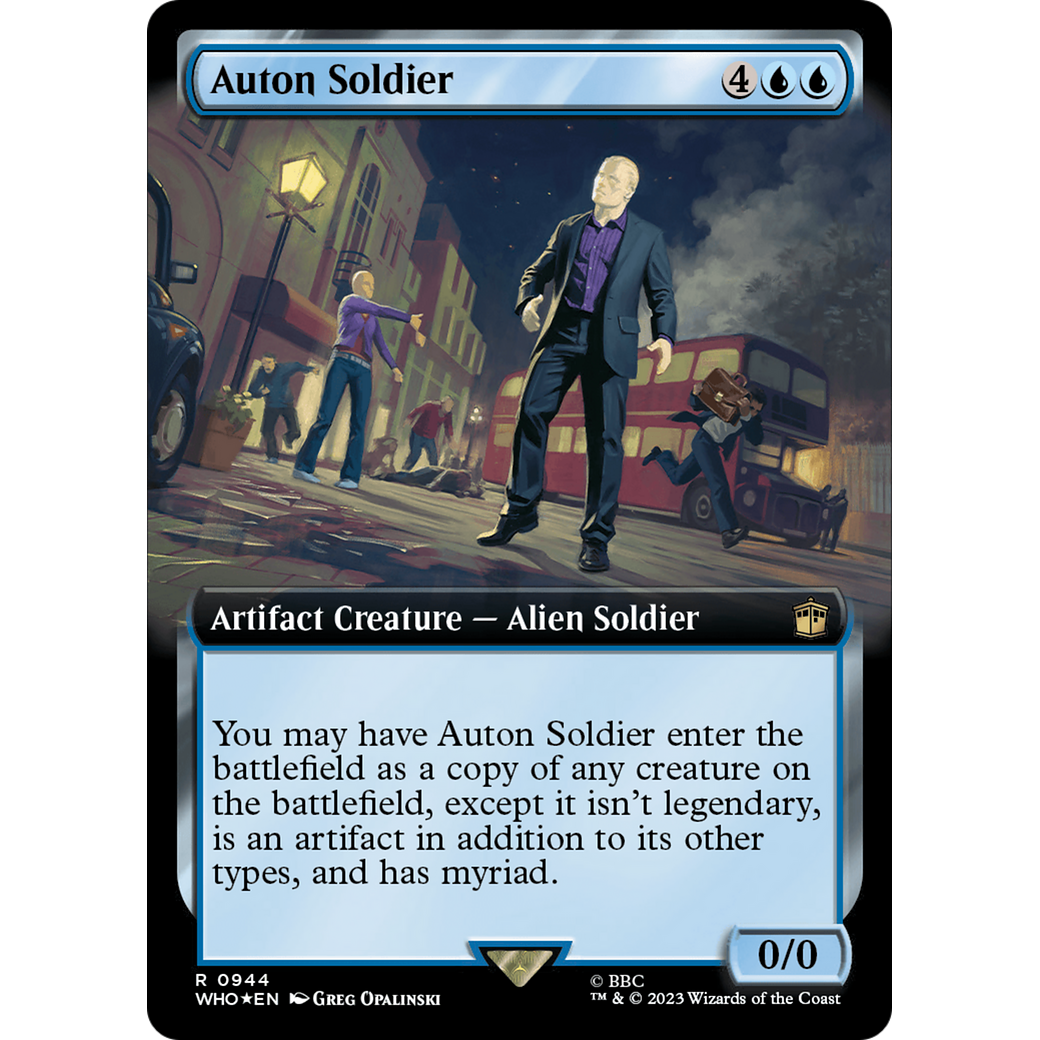 Auton Soldier (Extended Art) (Surge Foil) (WHO-944) - Doctor Who: (Extended Art) Foil