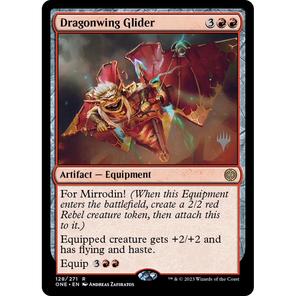 Dragonwing Glider (PPONE-128P) - Phyrexia: All Will Be One Promos Foil