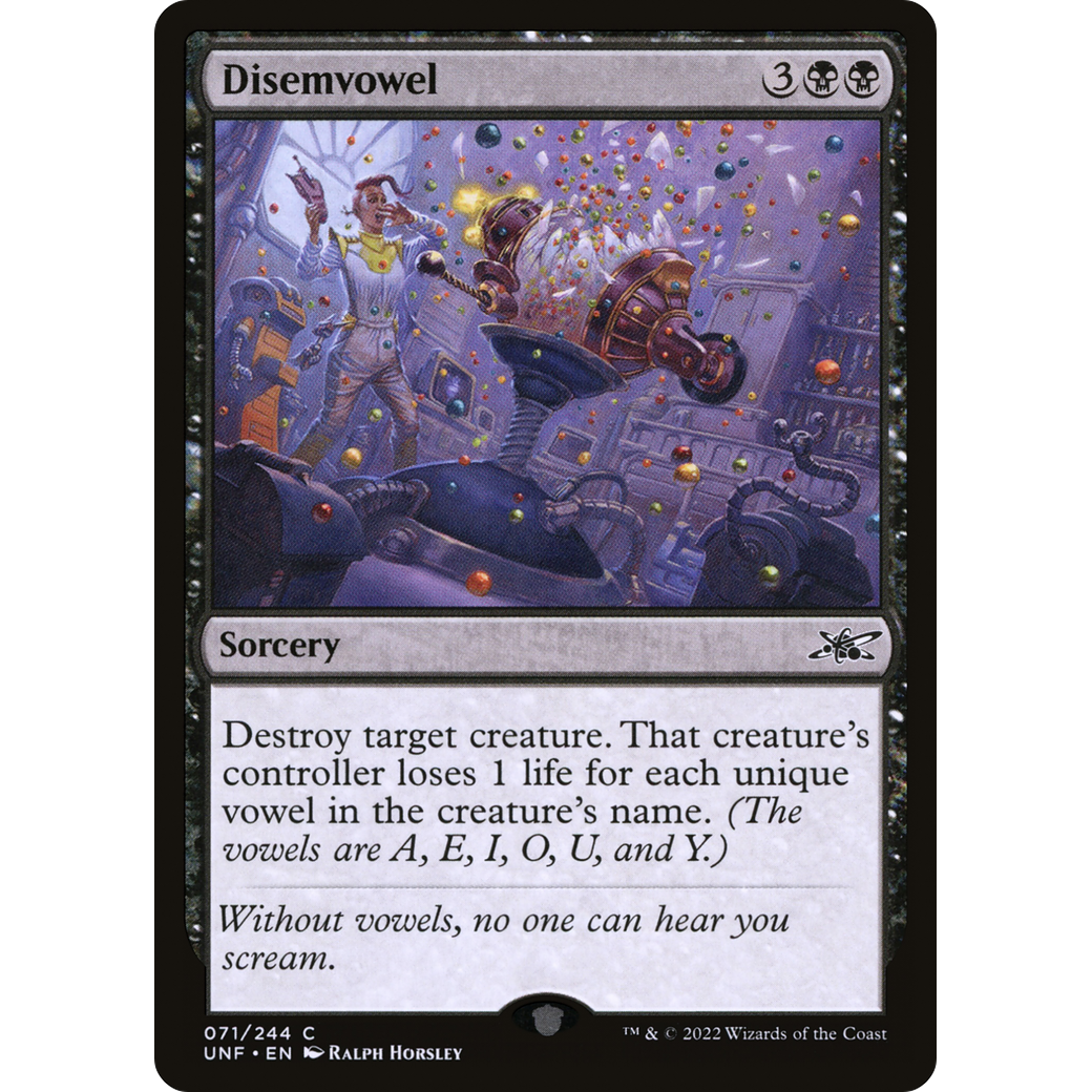 Disemvowel (UNF-071) - Unfinity
