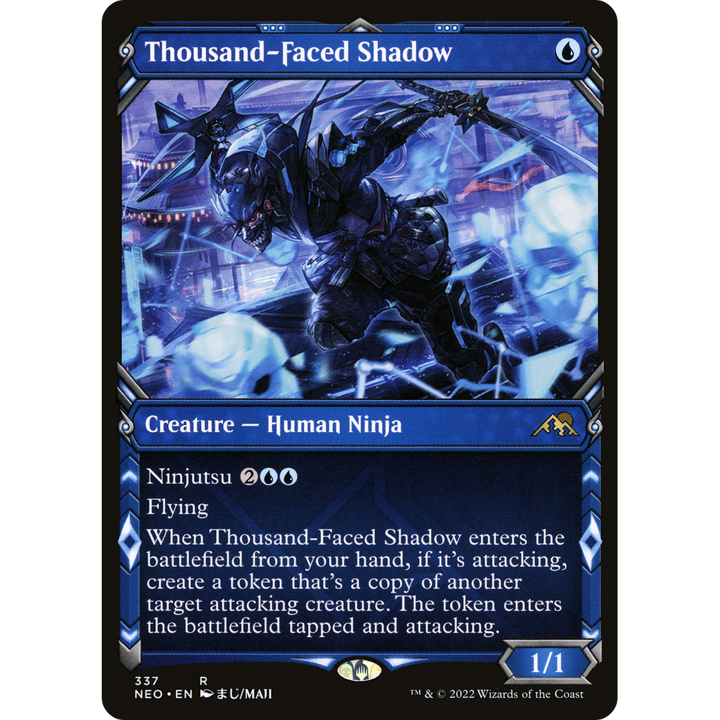 Thousand-Faced Shadow (NEO-337) - Kamigawa: Neon Dynasty: (Showcase) Foil