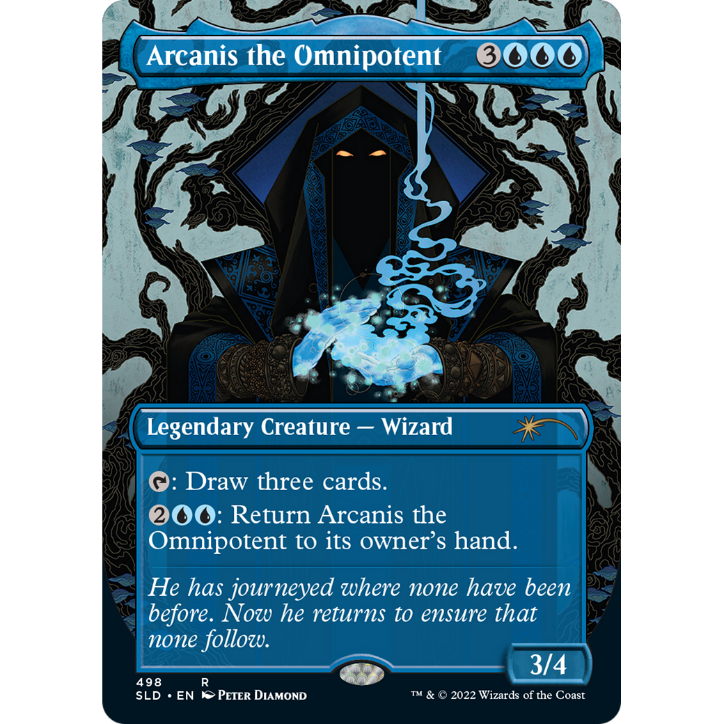 Arcanis the Omnipotent (SLD-498) - Secret Lair Drop (Borderless) Foil