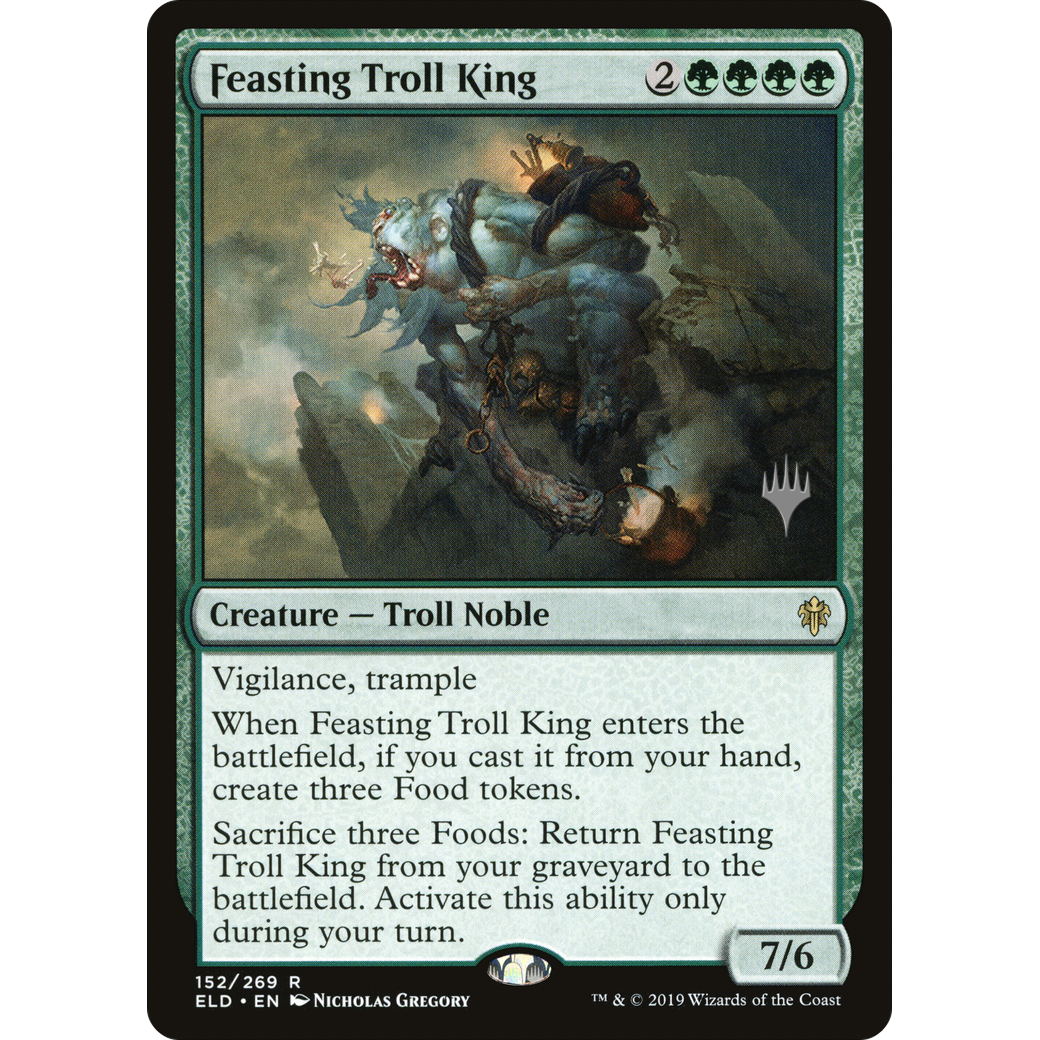Feasting Troll King (PPELD-152) - Throne of Eldraine Promos Foil