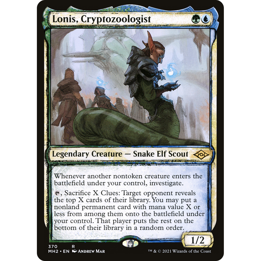 Lonis, Cryptozoologist (Showcase) (MH2-370) - Modern Horizons 2: (Showcase) Foil