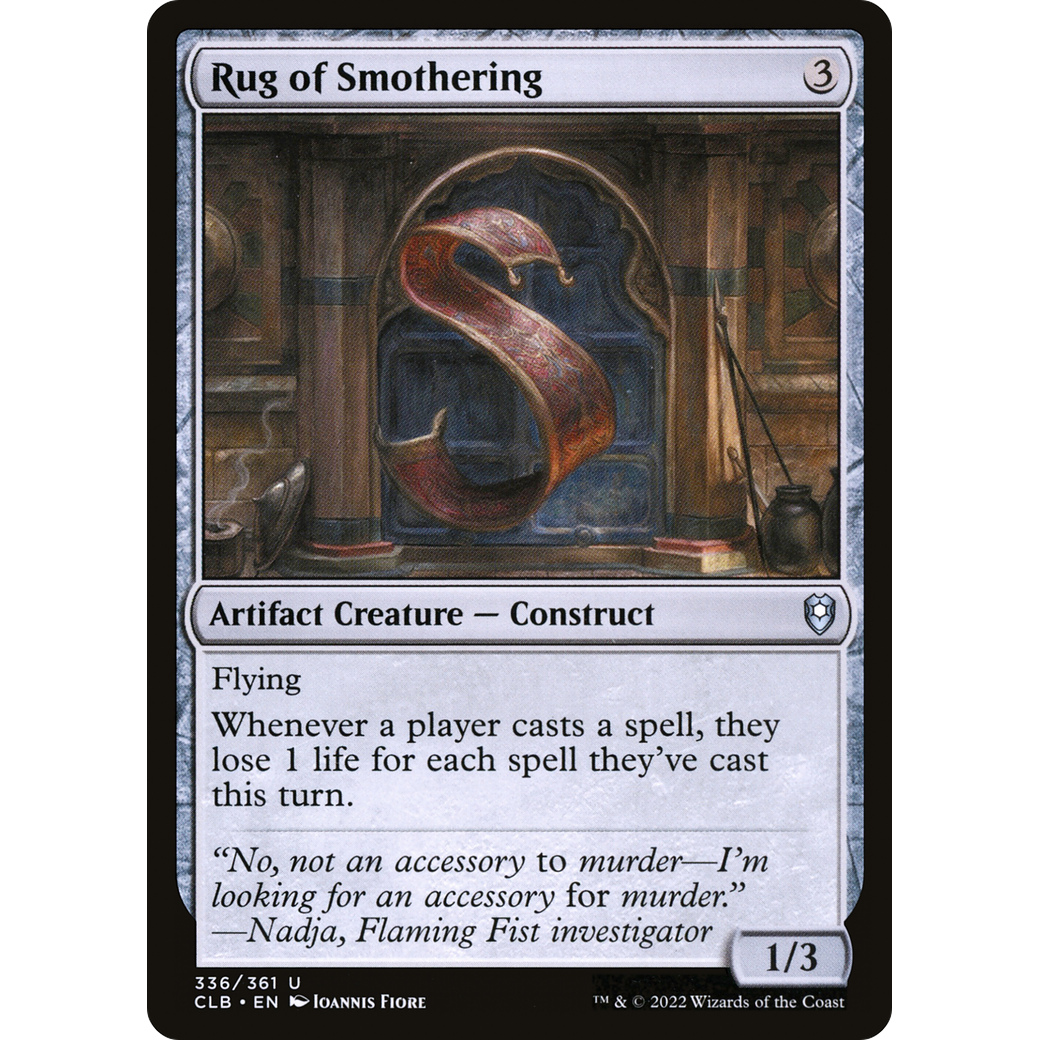 Rug of Smothering (CLB-336) - Commander Legends: Battle for Baldur's Gate