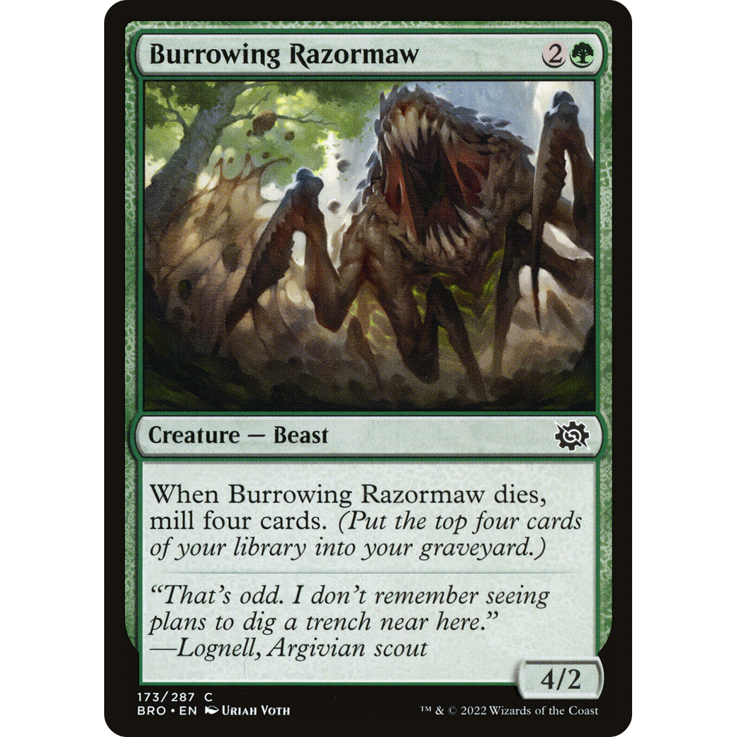 Burrowing Razormaw (BRO-173) - The Brothers' War Foil