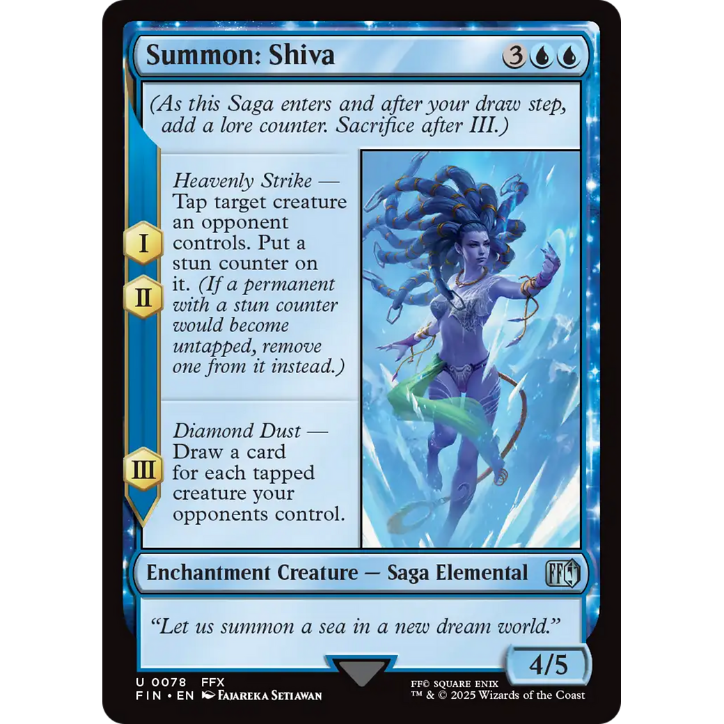Summon: Shiva (FIN-078) - FINAL FANTASY: (enchantment)