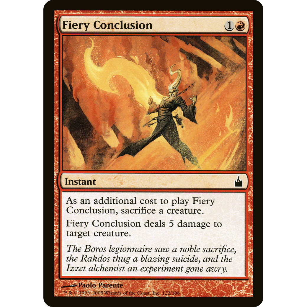 Fiery Conclusion (RAV-122) - Ravnica: City of Guilds Foil