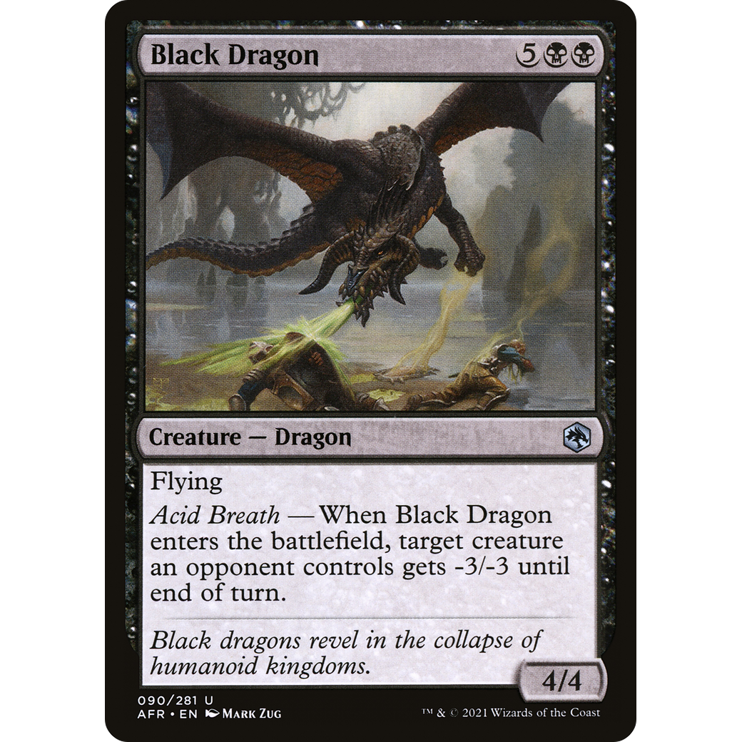 Black Dragon (AFR-090) - Adventures in the Forgotten Realms Foil