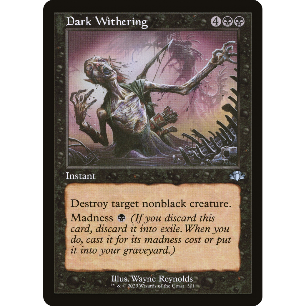 Dark Withering (Retro Frame) (DMR-301) - Dominaria Remastered