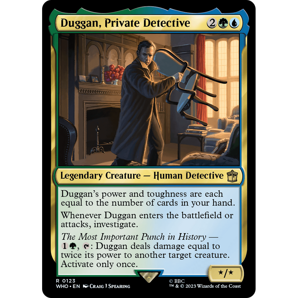 Duggan, Private Detective (WHO-123) - Doctor Who Foil