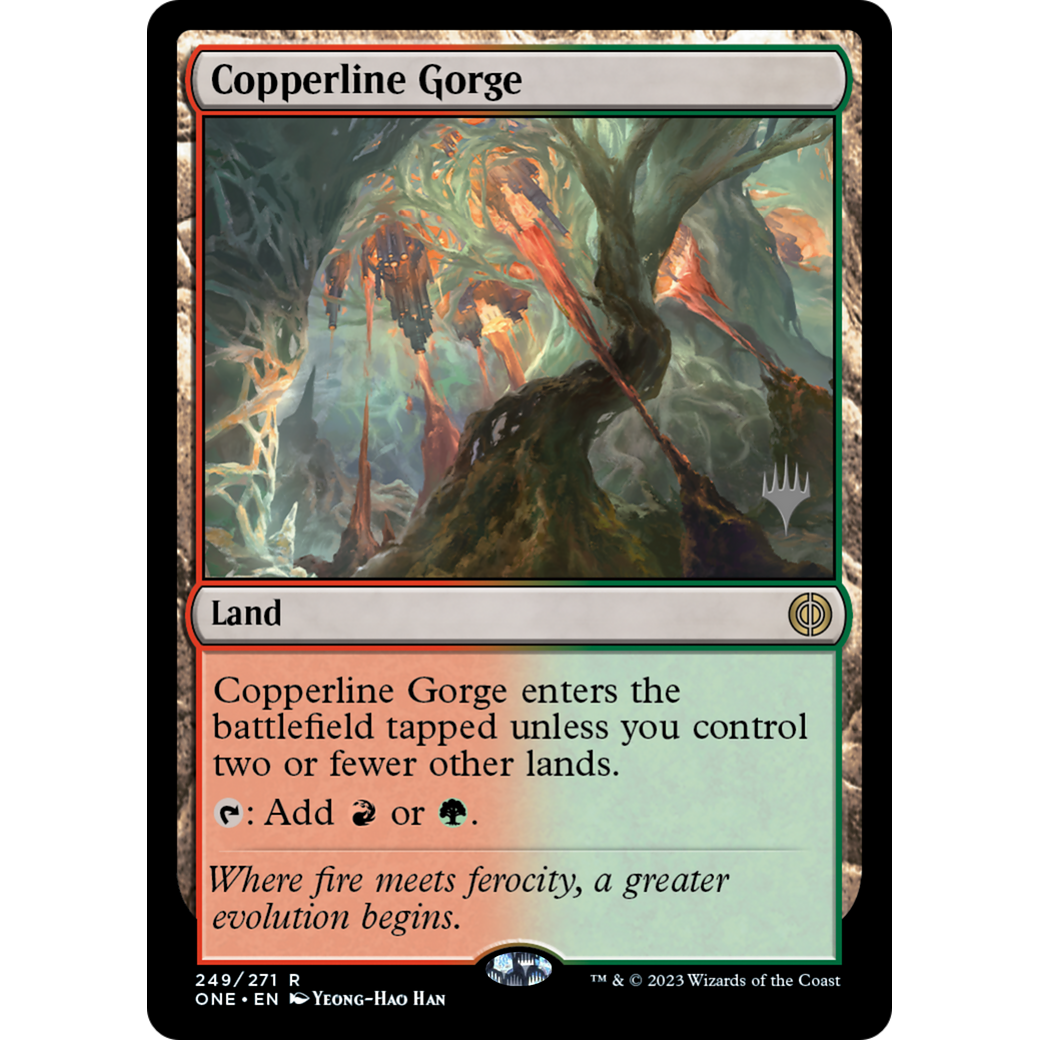 Copperline Gorge (PPONE-249P) - Phyrexia: All Will Be One Promos Foil