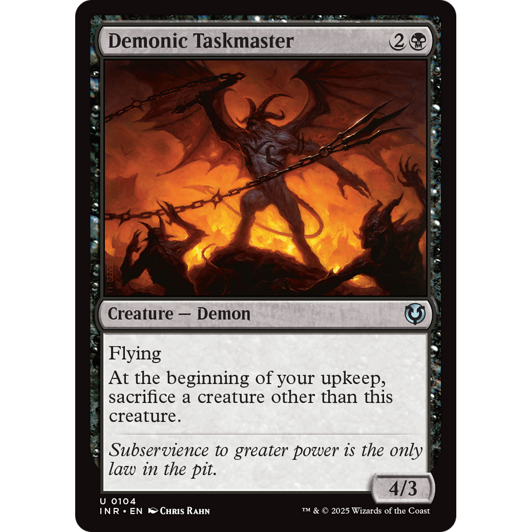 Demonic Taskmaster (INR-104) - Innistrad Remastered Foil
