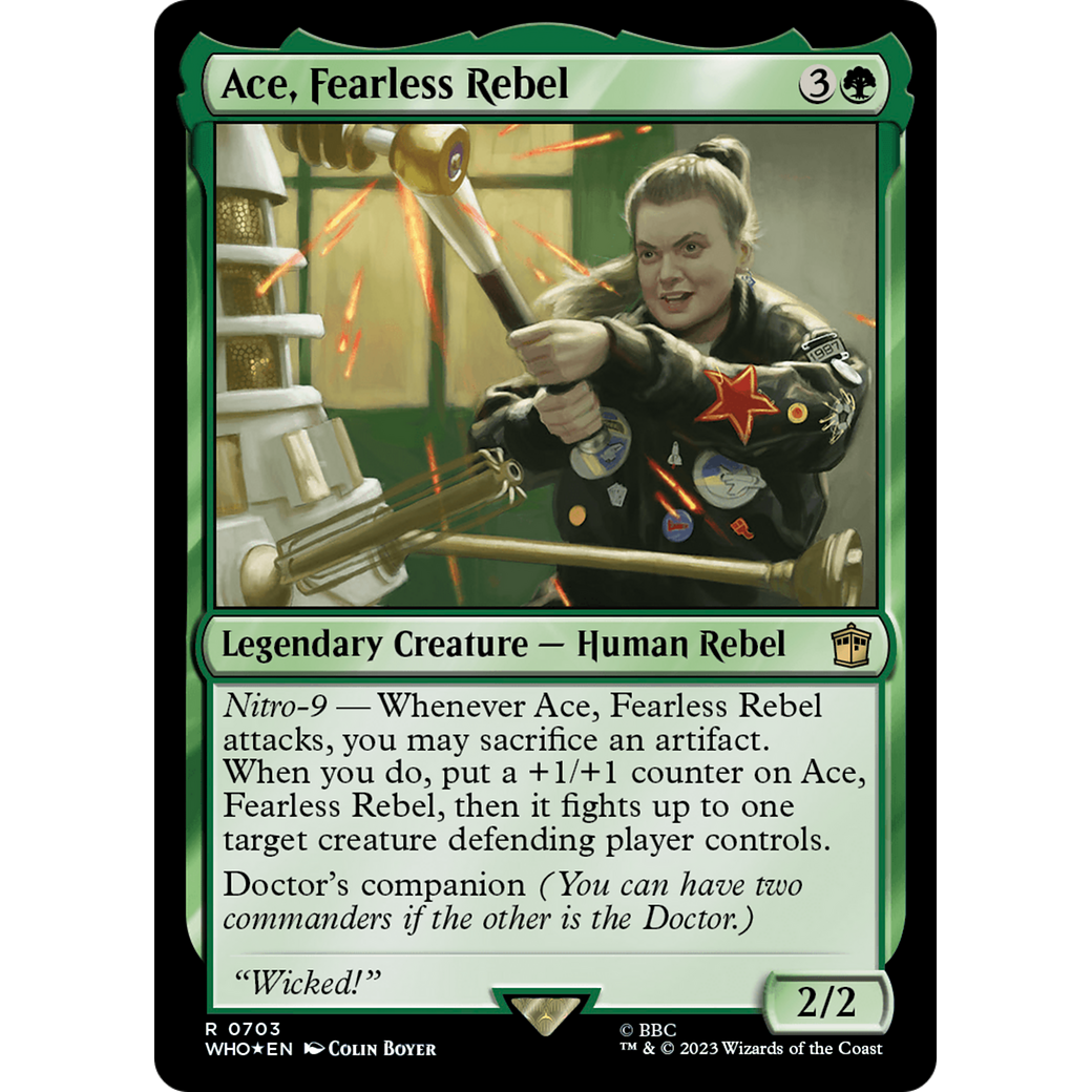 Ace, Fearless Rebel (Surge Foil) (WHO-703) - Doctor Who Foil