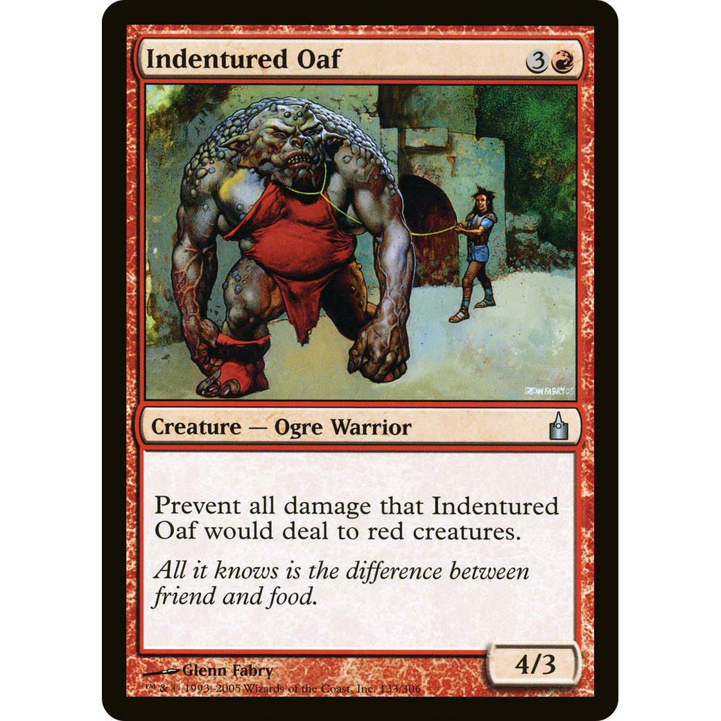 Indentured Oaf (RAV-133) - Ravnica: City of Guilds Foil