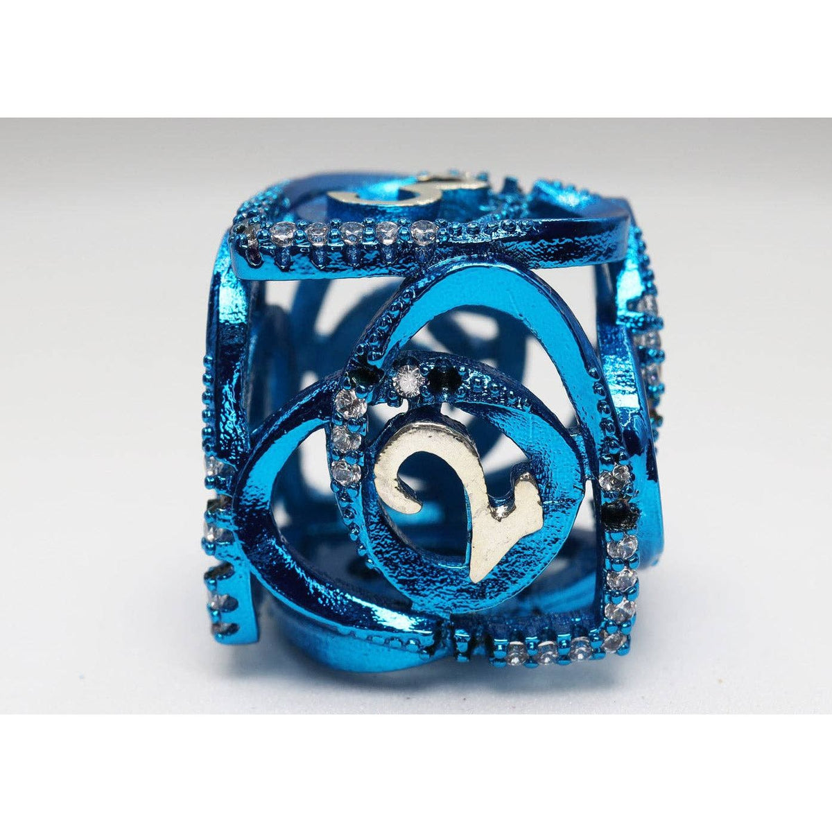 Hollow Hearts: Jeweled Blue -  Metal RPG Dice Set