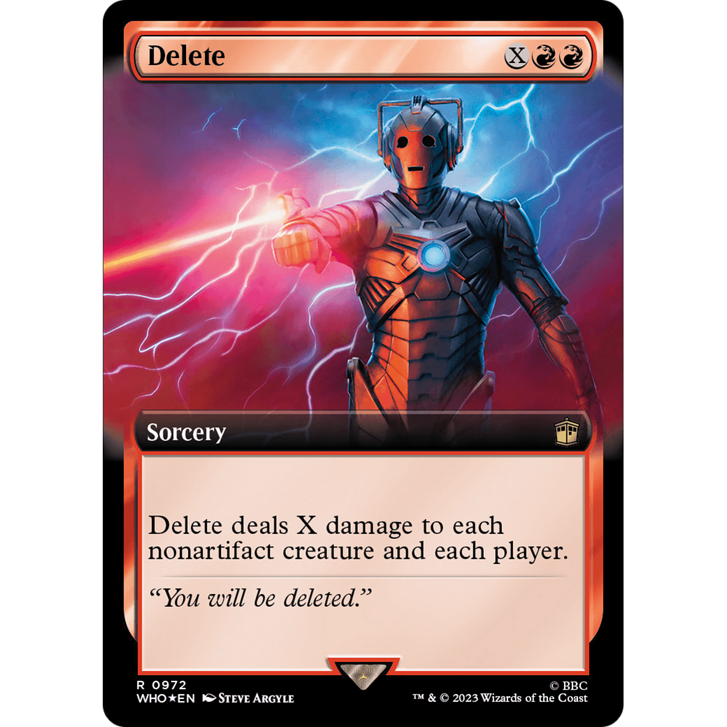 Delete (Extended Art) (Surge Foil) (WHO-972) - Doctor Who: (Extended Art) Foil