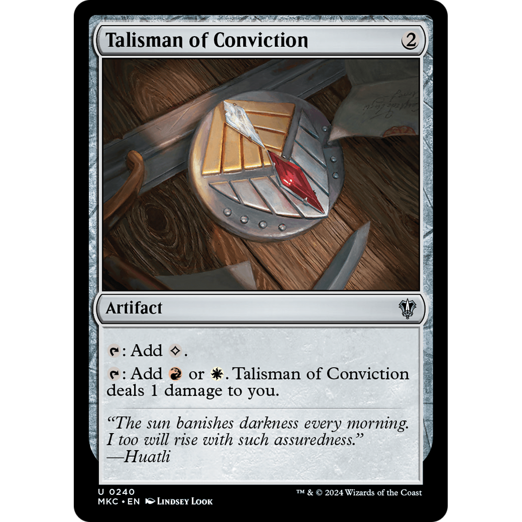 Talisman of Conviction (MKC-240) - Murders at Karlov Manor Commander