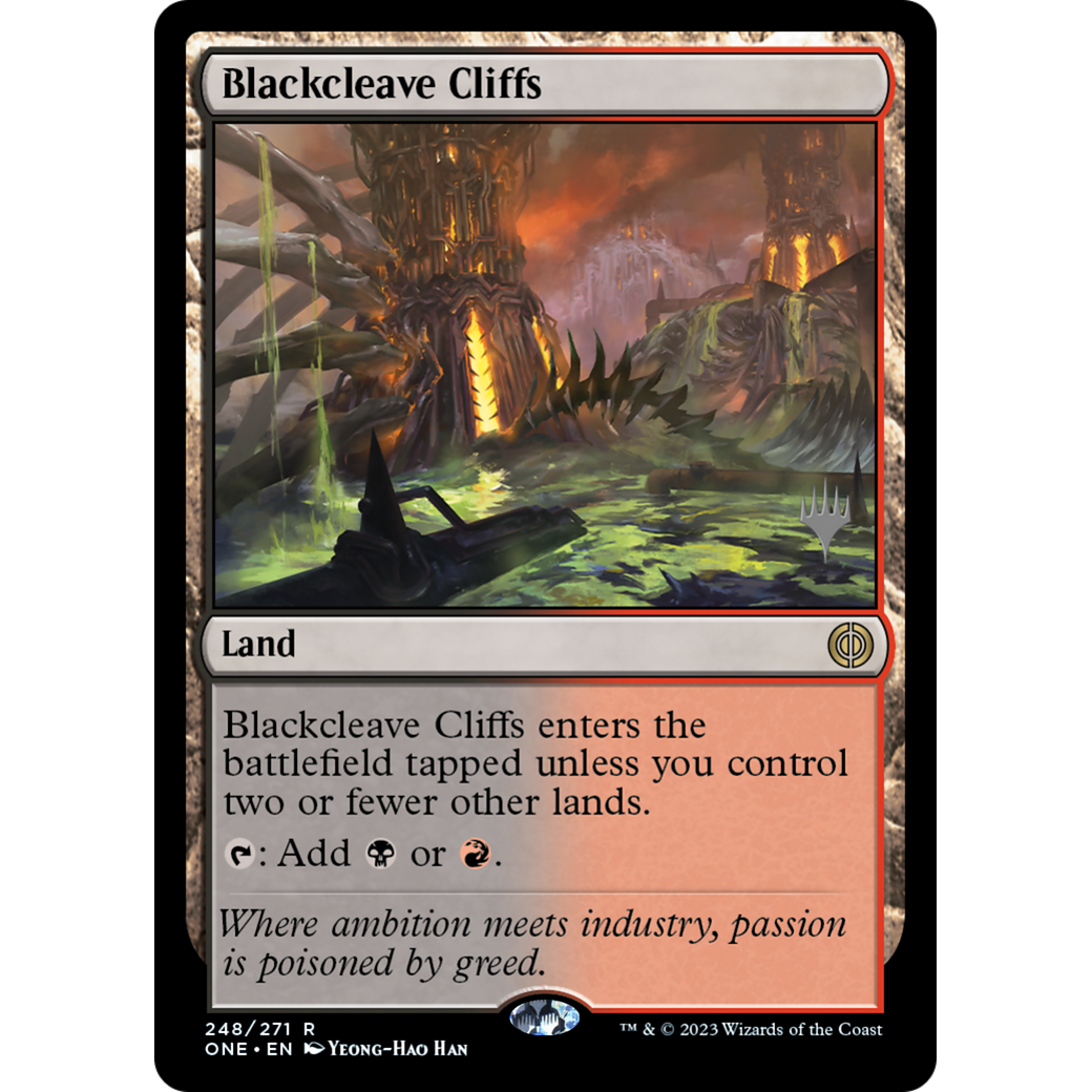 Blackcleave Cliffs (PPONE-248P) - Phyrexia: All Will Be One Promos Foil